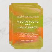 手塗りの水彩画 招待状 (正面/裏面)