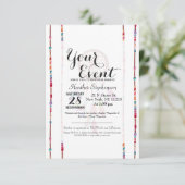 手塗りの水彩画Dreamcatcherは羽に玉を付けます 招待状 (スタンド正面)