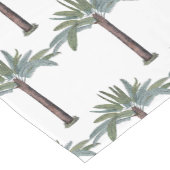 手塗りの熱帯ヤシの木のカスタム ショートテーブルランナー (コーナー)