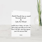 手塗りの絹のトンボのメッセージカード カード (裏面)