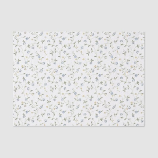 手塗りの花のティッシュペーパー 薄葉紙 (正面)