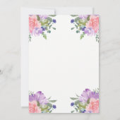 手塗りの花の水彩画|の写真の洗礼 サンキューカード (裏面)