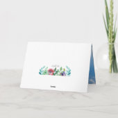 手塗りの花は写真カードを折りました サンキューカード (裏面)