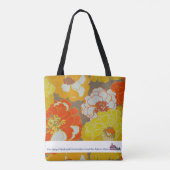 手塗りの花柄博物館のLAのトート トートバッグ (裏面)