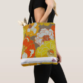 手塗りの花柄博物館のLAのトート トートバッグ (クローズアップ)