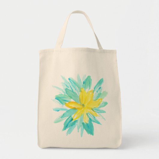 手塗りの花 トートバッグ (正面)