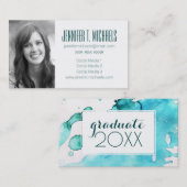 手塗り写真の卒業| コーリングカード (正面/裏面)