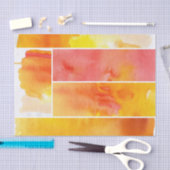 手塗り抽象的な水彩画のセット 薄葉紙 (クラフト)