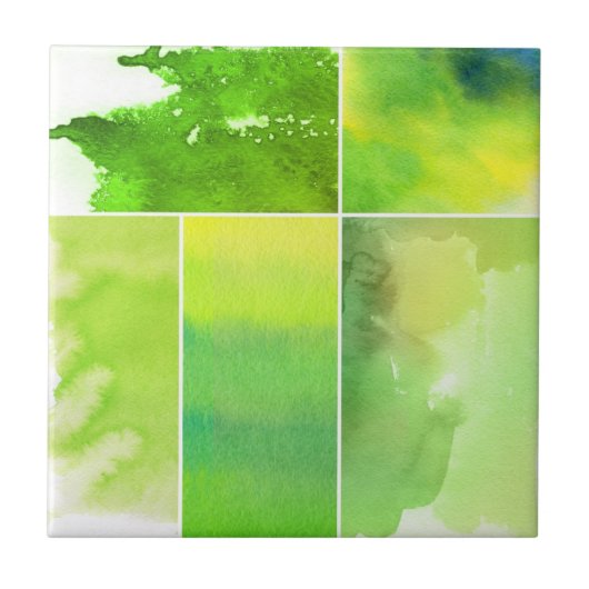 手塗り水彩画の抽象芸術のセット タイル (正面)