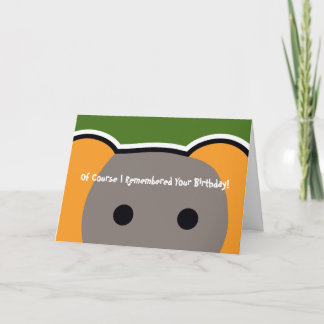 手定形象の誕生日 カード