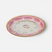 手小絵を描フローラセラミックヴィンテージ ペーパープレート (アングル)