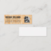 手工具付き修理担当者 | ウッド スキニー名刺 (正面/裏面)