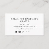 手工芸 名刺 (裏面)