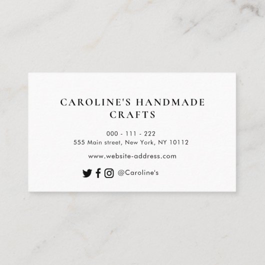 手工芸 名刺 (裏面)