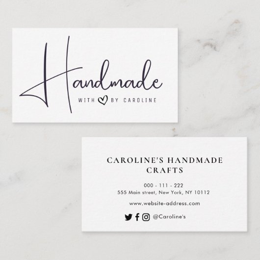 手工芸 名刺 (正面/裏面)