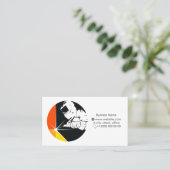 手差し名刺に溶接機付き溶接機 名刺 (スタンド正面)