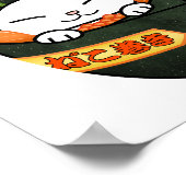 手巻き寿司猫 ポスター (角)