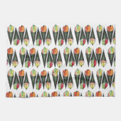 手巻き寿司転が手転が食日本の品 キッチンタオル (横)