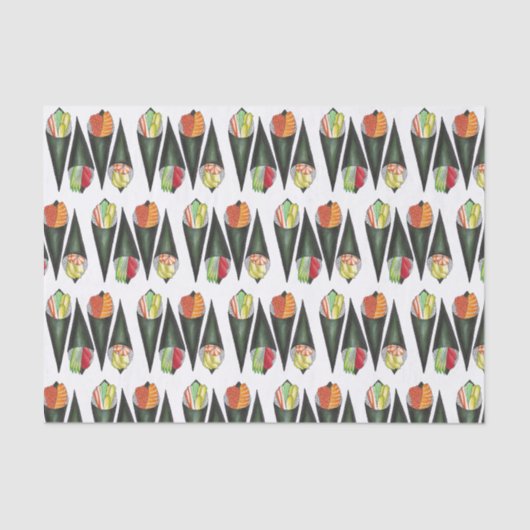 手巻き寿司転が手転が食日本の品 薄葉紙 (正面)