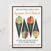 手巻き手転がすし日本のフェスティバル 招待状 (正面)