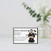 手師/大工ツール住宅改良木材 名刺 (スタンド正面)