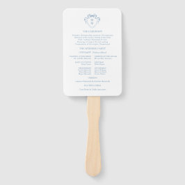 手引お洒落きブルーの結婚詳細カード ハンドファン