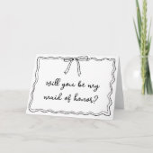 手引お洒落き弓メイド・オブ・オーナー(花嫁付き添い人)案 カード (正面)