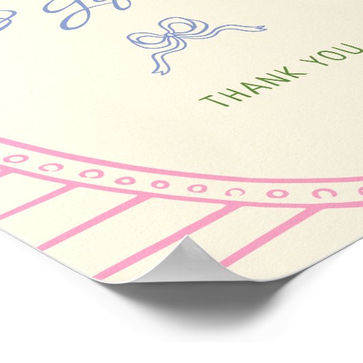 手引きカラフルカードとギフトのサイン ポスター (角)