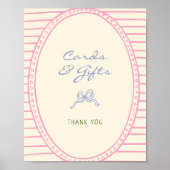 手引きカラフルカードとギフトのサイン ポスター (正面)