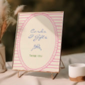 手引きカラフルカードとギフトのサイン ポスター