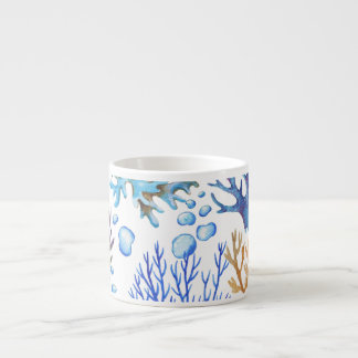 手引きサンゴ：水中の海のパターン。 エスプレッソカップ