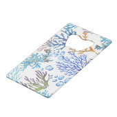 手引きサンゴ：水中の海のパターン。 クレジットカード栓抜き (正面アングル)