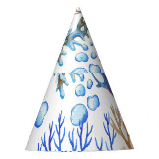 手引きサンゴ：水中の海のパターン。 パーティーハット