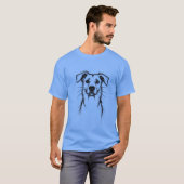 手引きドッグイラストレーション Tシャツ (正面フル)
