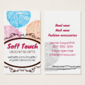 手引きファジー糸かぎ針ギフトラベルカード (正面&裏面)