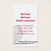 手引きファジー糸かぎ針ギフトラベルカード (裏面)