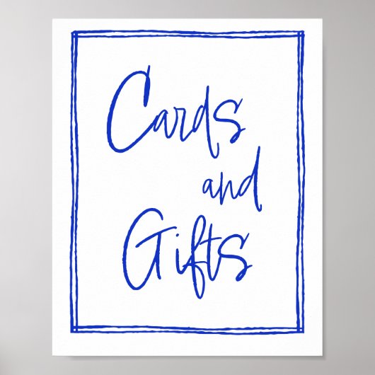 手引きブルーフランスのカードとギフト ポスター (正面)