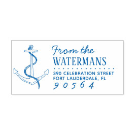 手引きボートいかり&ロープ名差出人住所 セルフインキングスタンプ