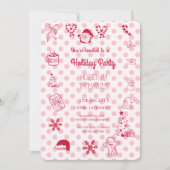 手引き休日お洒落パーティー 招待状 (正面)