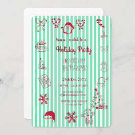 手引き休日お洒落パーティー 招待状