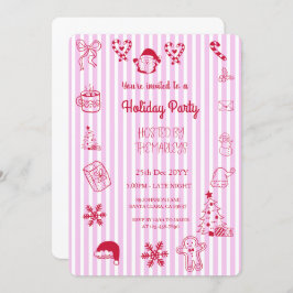 手引き休日お洒落パーティー 招待状