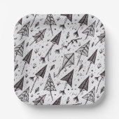 手引き凧と矢印の姿 ペーパープレート (正面)