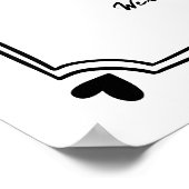 手引き弓お洒落の結婚歓迎サイン ポスター (角)