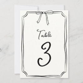 手引き弓かわいいコケットシックなテーブル番号