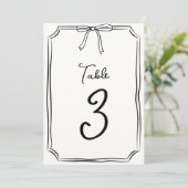 手引き弓かわいいコケットシックなテーブル番号 (スタンド正面)