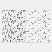 手引き弓の休日ラッピング紙 – 黒 ラッピングペーパーシート (正面3)