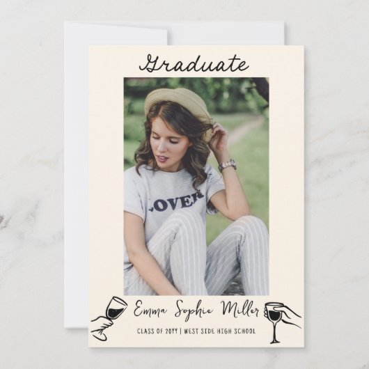 手引き弓の卒業発表 招待状 (裏面)