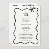 手引き弓の卒業発表 招待状 (正面/裏面)