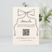 手引き弓オールドマネーの結婚詳細Qrコード エンクロージャーカード (スタンド正面)