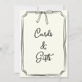 手引き弓コケットシックなカードとギフトサイン (正面)